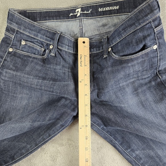7 For All‎ Mankind Roxanne Jeans Womens 28 Blue Denim Skinny Classic Stretchy - Picture 4 of 15